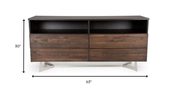 Dark Aged Oak  Dresser Or TV Stand