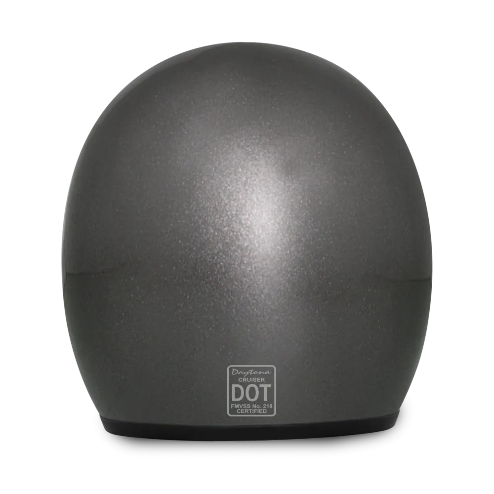 Daytona D.O.T Cruiser Motorcycle Helmet 3/4 Shell Gun Metal Gray Metallic
