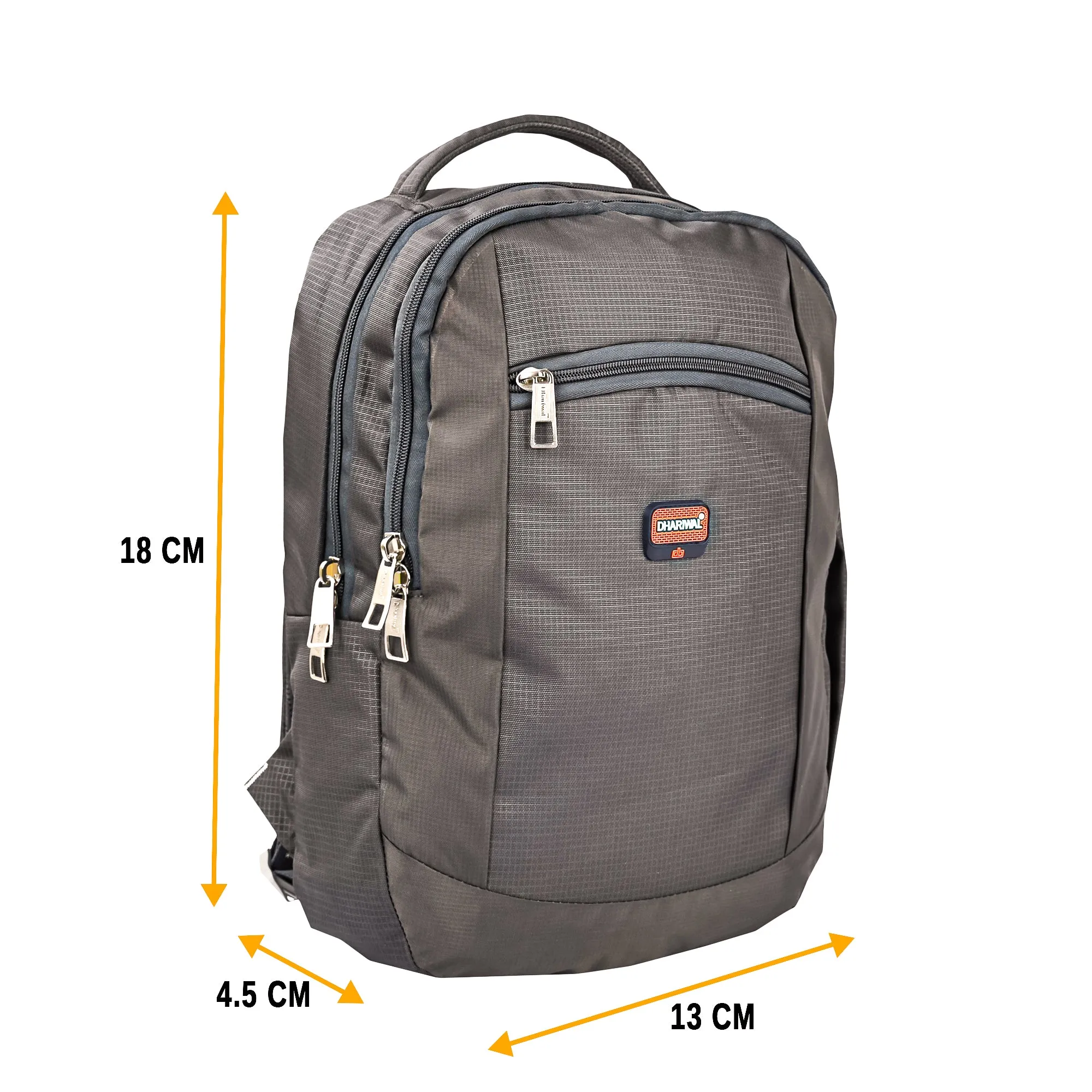 Dhariwal Unisex Dual Compartment Laptop Backpack With Back Air Flow Cushion 18L LB-109