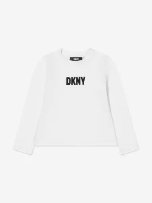 DKNY Girls Organic Cotton Long Sleeve T-Shirt