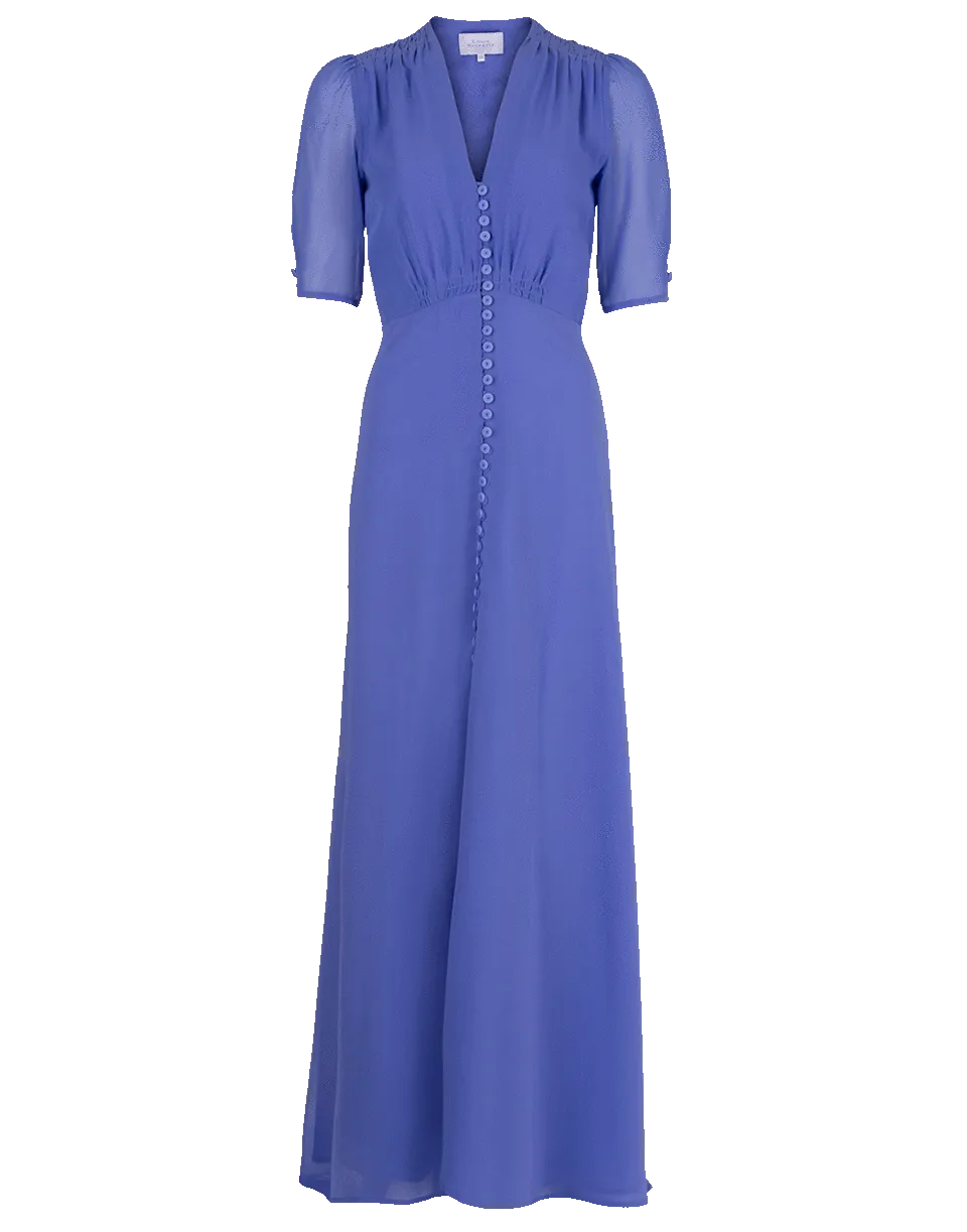 Double Lined Slit Maxi Dress