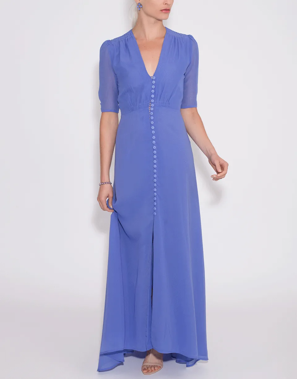 Double Lined Slit Maxi Dress
