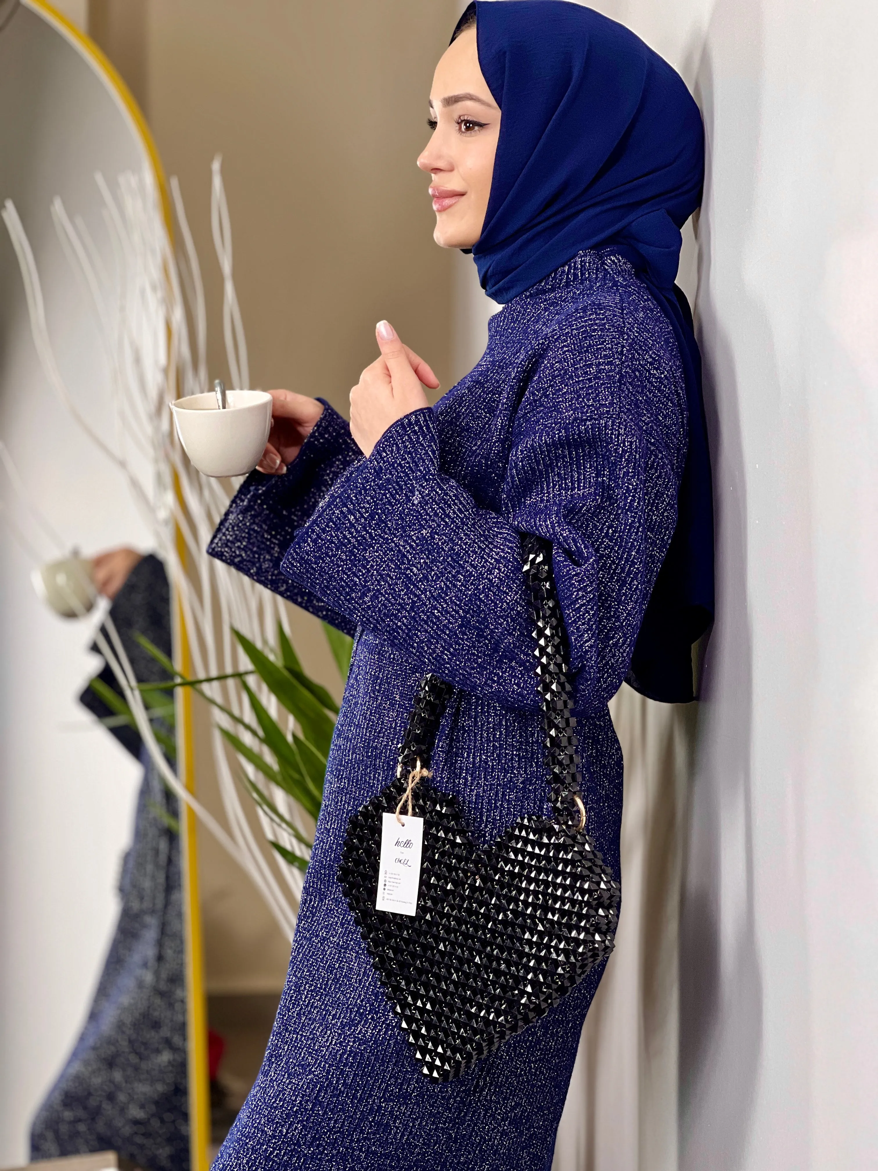 Elegant Crochet Clutch Bag (BLACK PEARL)