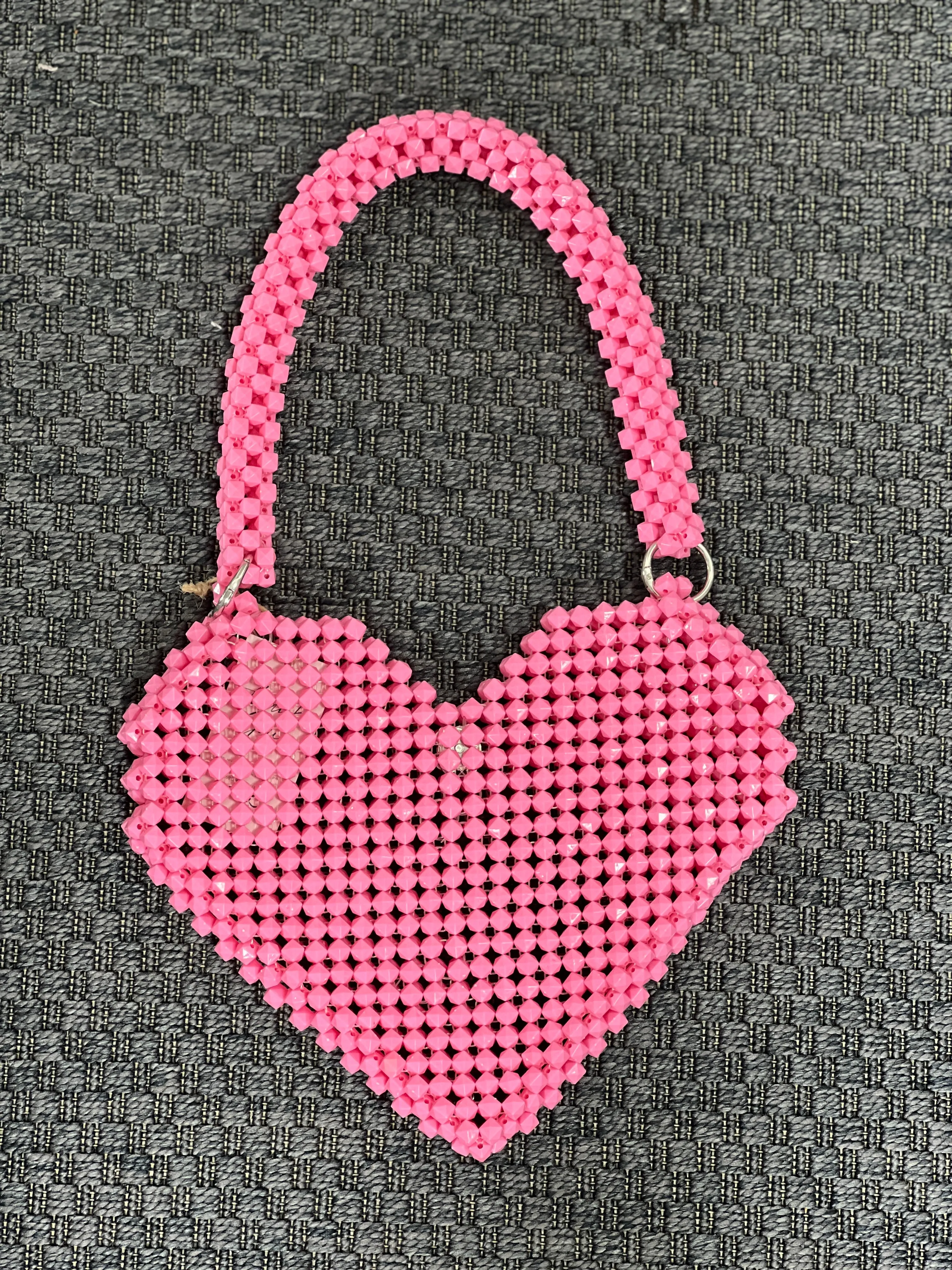 Elegant Crochet Clutch Bag (PINK PEARL)