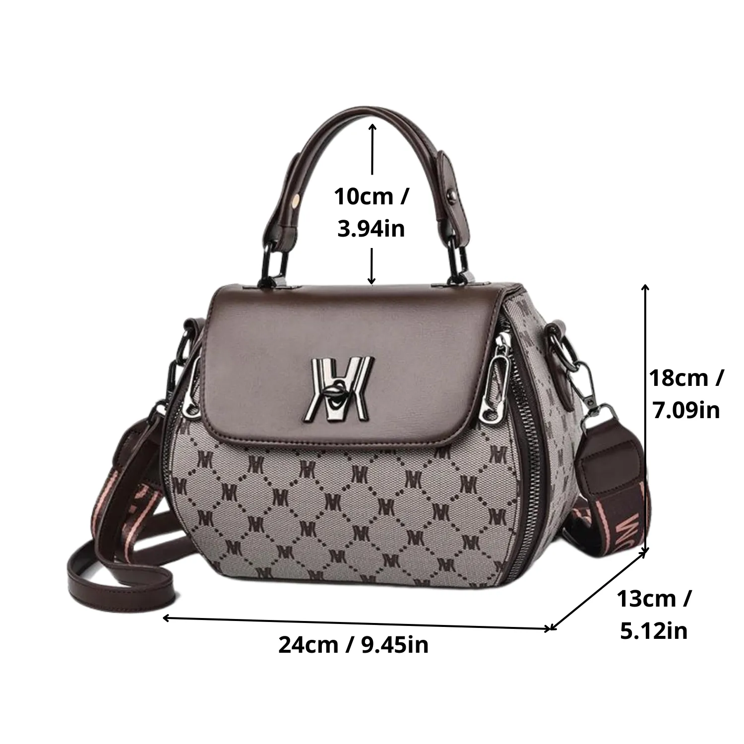 Elegant Monogram Shoulder Bag