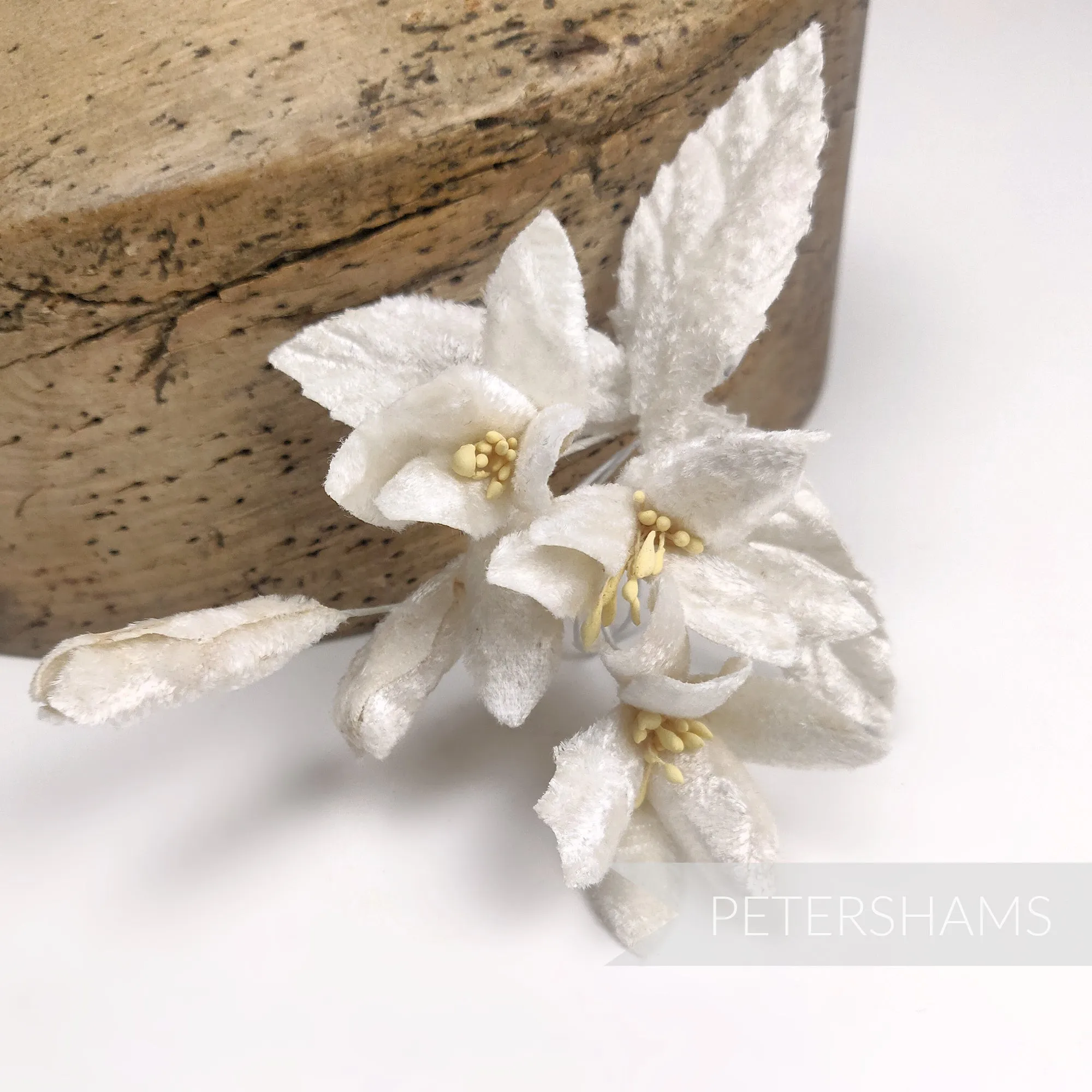 'Elsie' Vintage Velvet Millinery Flower Hat Mount