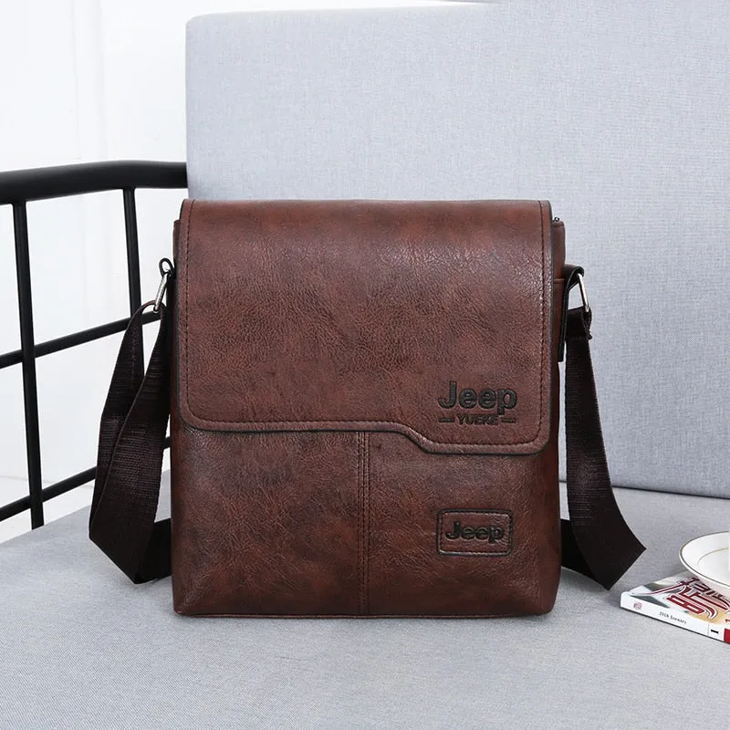 Fashion Casual Men's Handbag Shoulder Bag Vintage Style Soft PU Leather Man Messenger Bag Elegant Stylish Male Shoulder Bag SAC