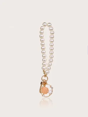 Faux Pearl & Shell Decor Bag Charm