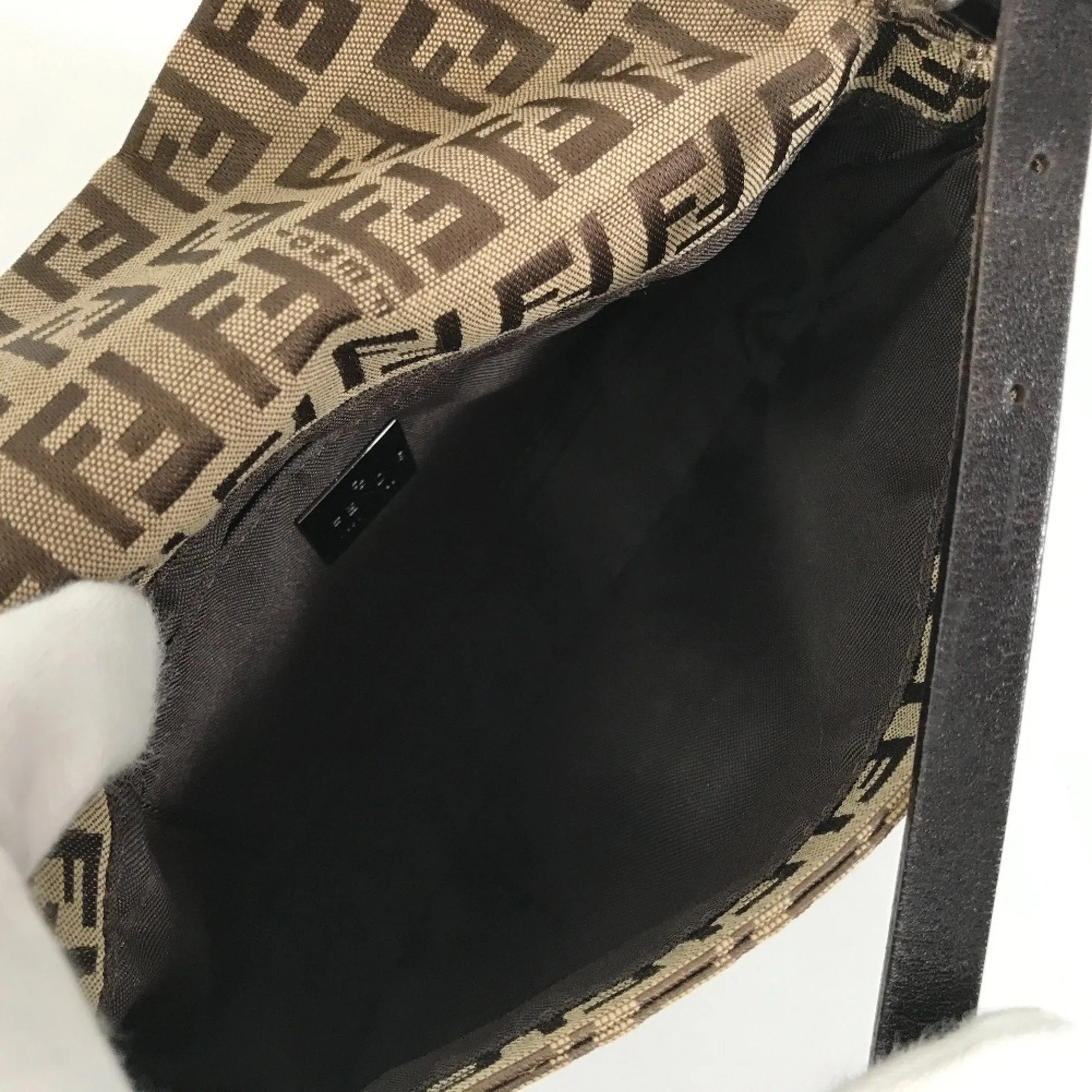 FENDI handbag mamma bucket shoulder 8BK005 campus leather brown ladies