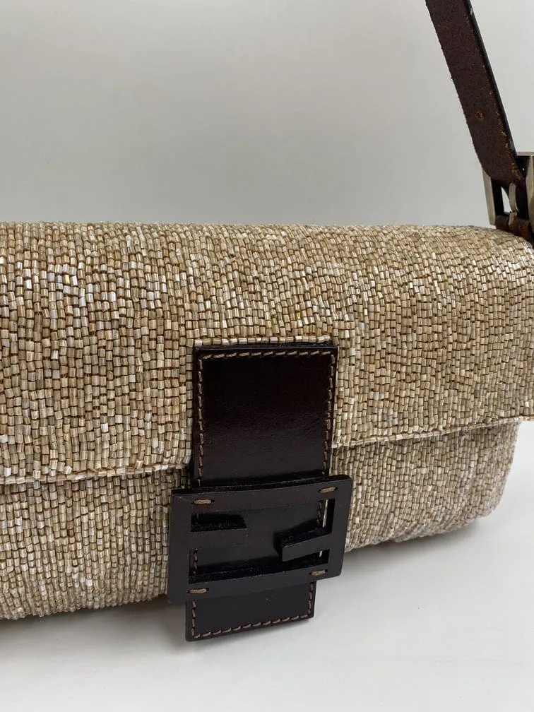 Fendi Sequin Beaded Baguette Bag