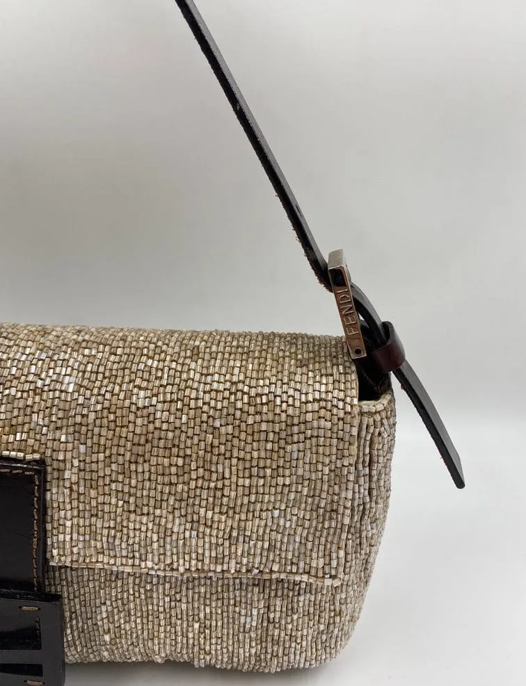 Fendi Sequin Beaded Baguette Bag