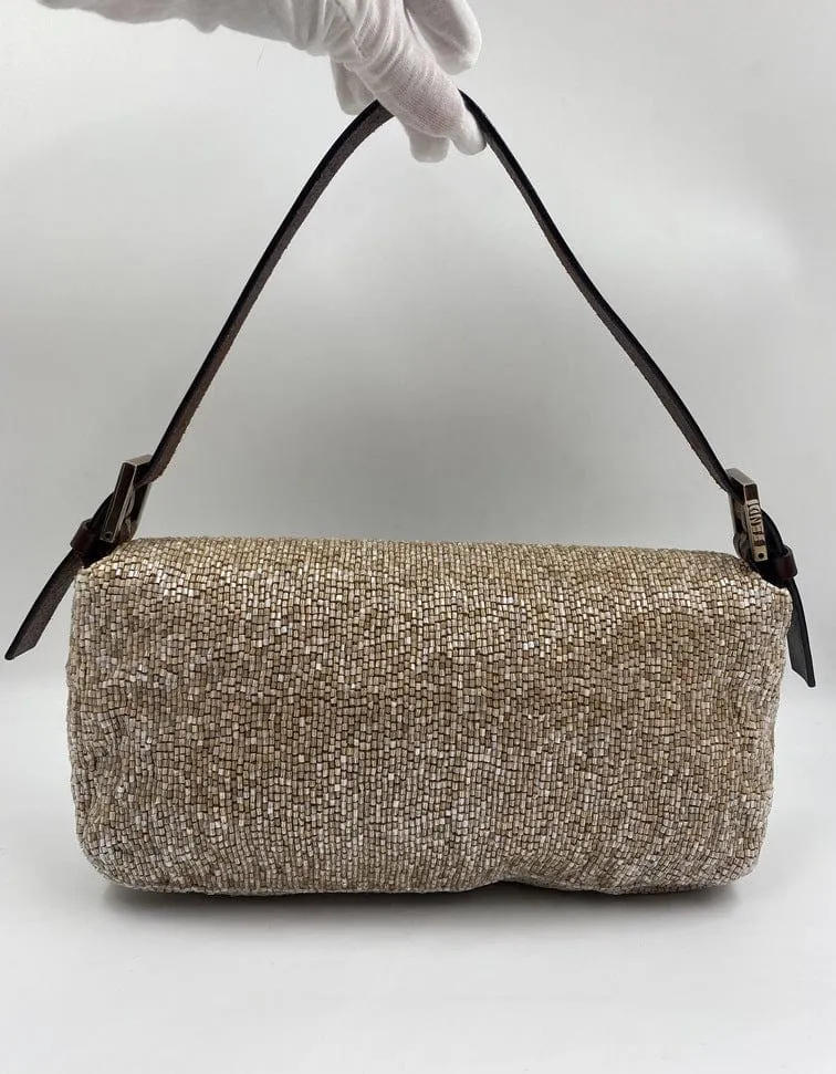 Fendi Sequin Beaded Baguette Bag