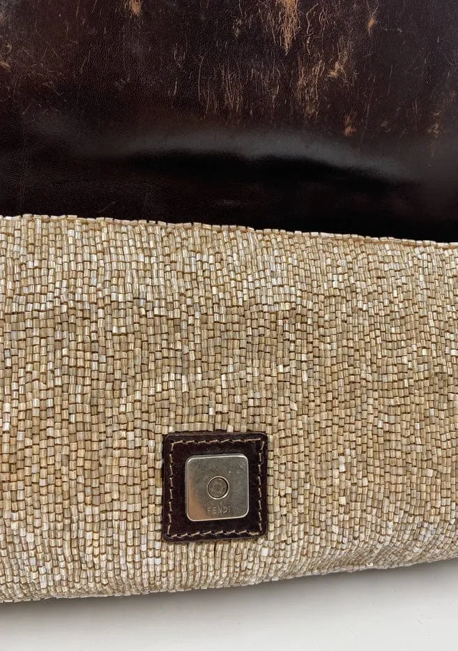Fendi Sequin Beaded Baguette Bag