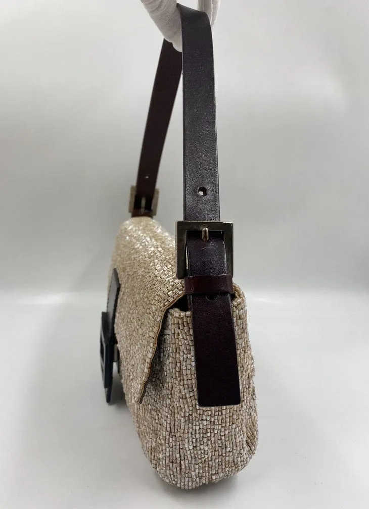 Fendi Sequin Beaded Baguette Bag