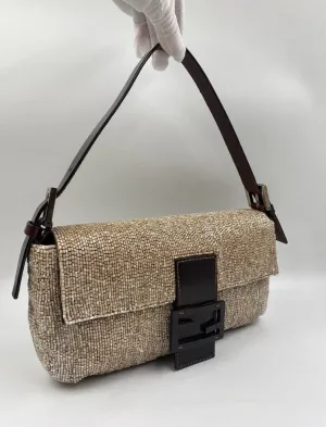 Fendi Sequin Beaded Baguette Bag