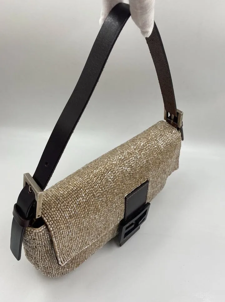 Fendi Sequin Beaded Baguette Bag