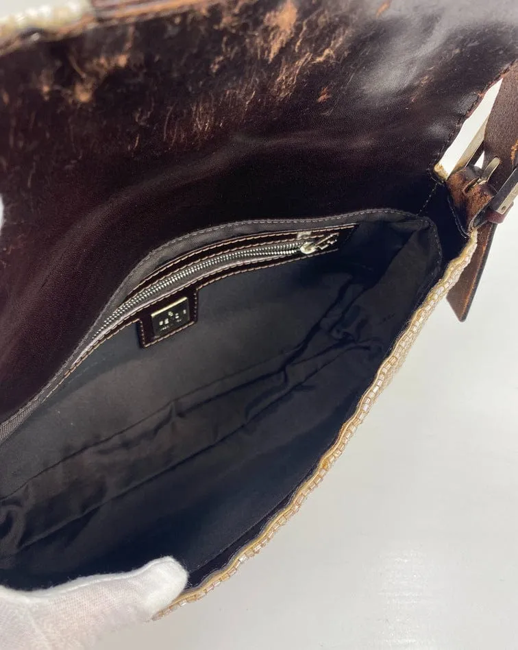 Fendi Sequin Beaded Baguette Bag