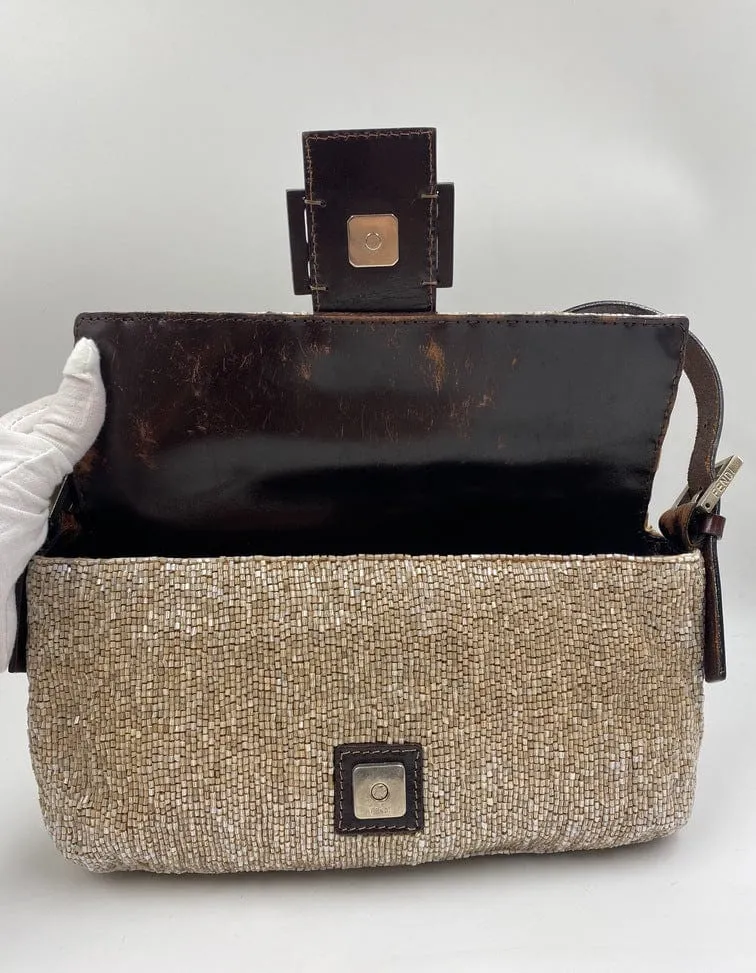 Fendi Sequin Beaded Baguette Bag