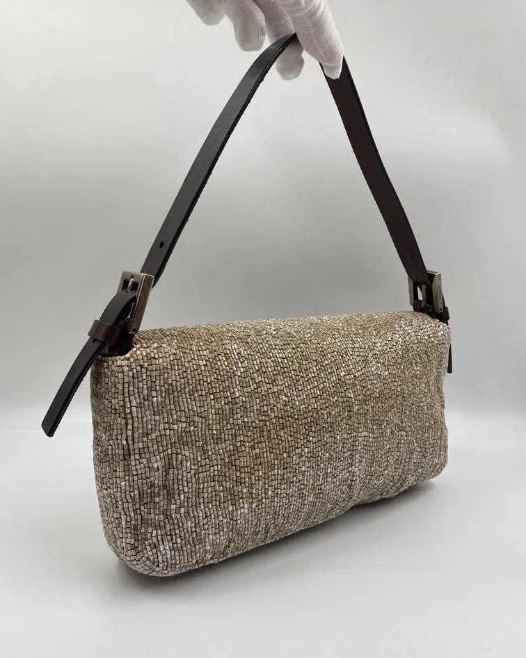 Fendi Sequin Beaded Baguette Bag
