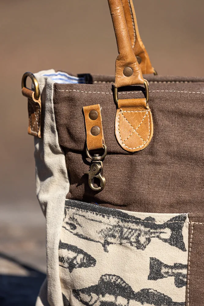 Fishes Tote Canvas Bag