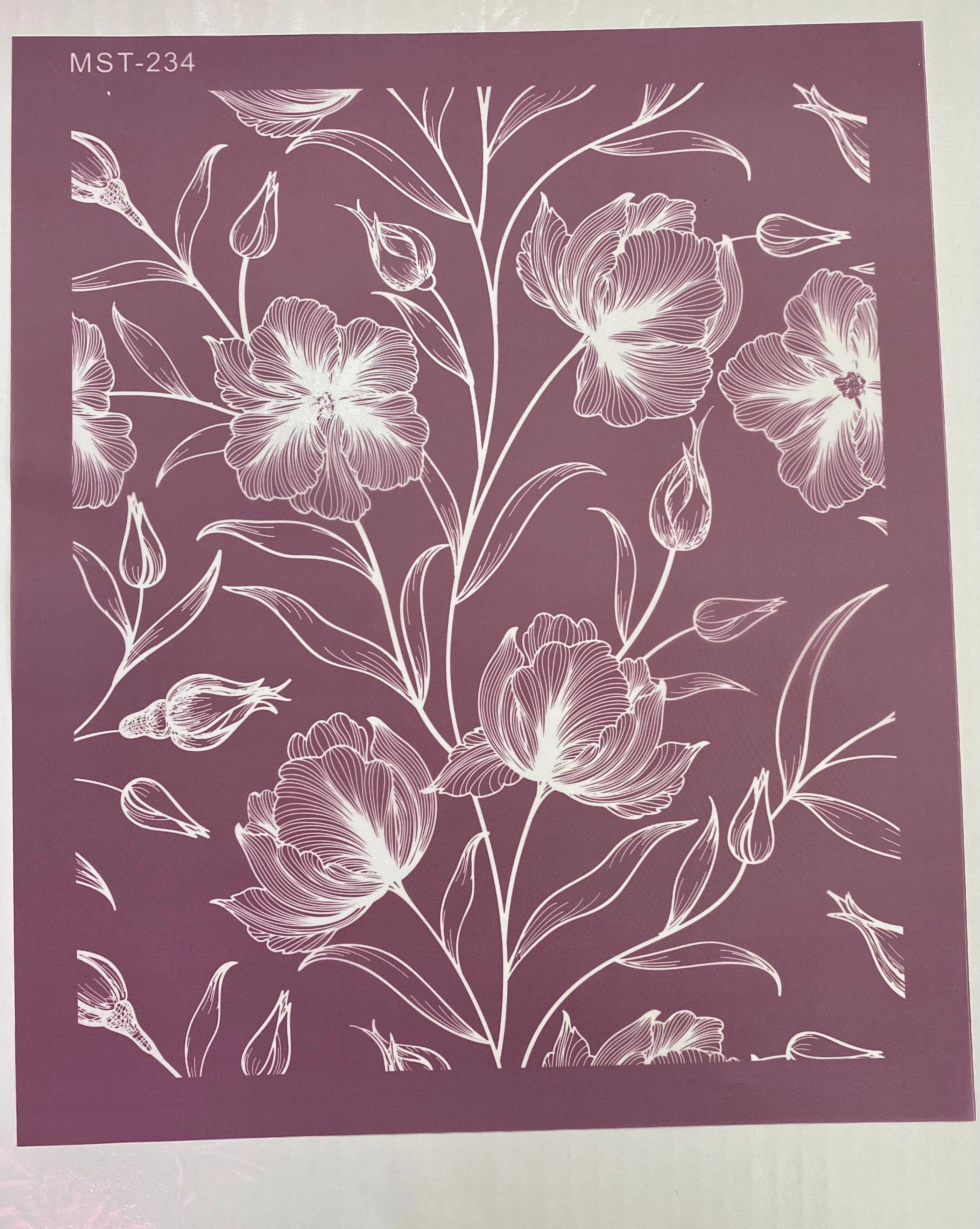 Floral Mesh stencil