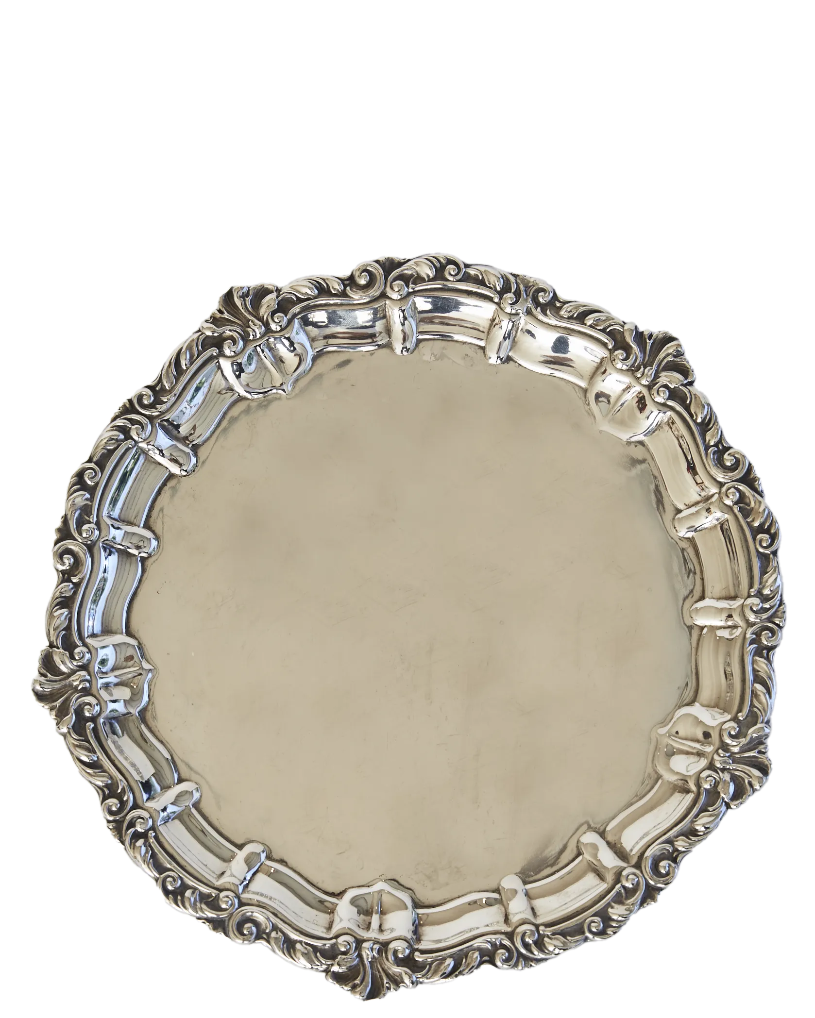 Footed Silver Tray