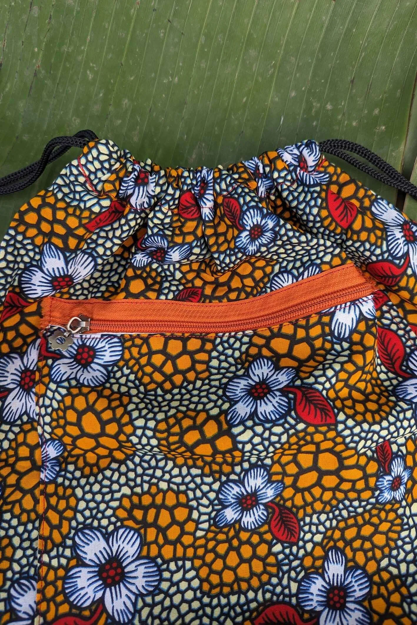 Funky Floral Drawstring Bag