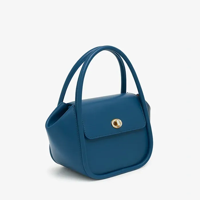 Genuine Leather Flap Pocket Shoulder Strap Handbag