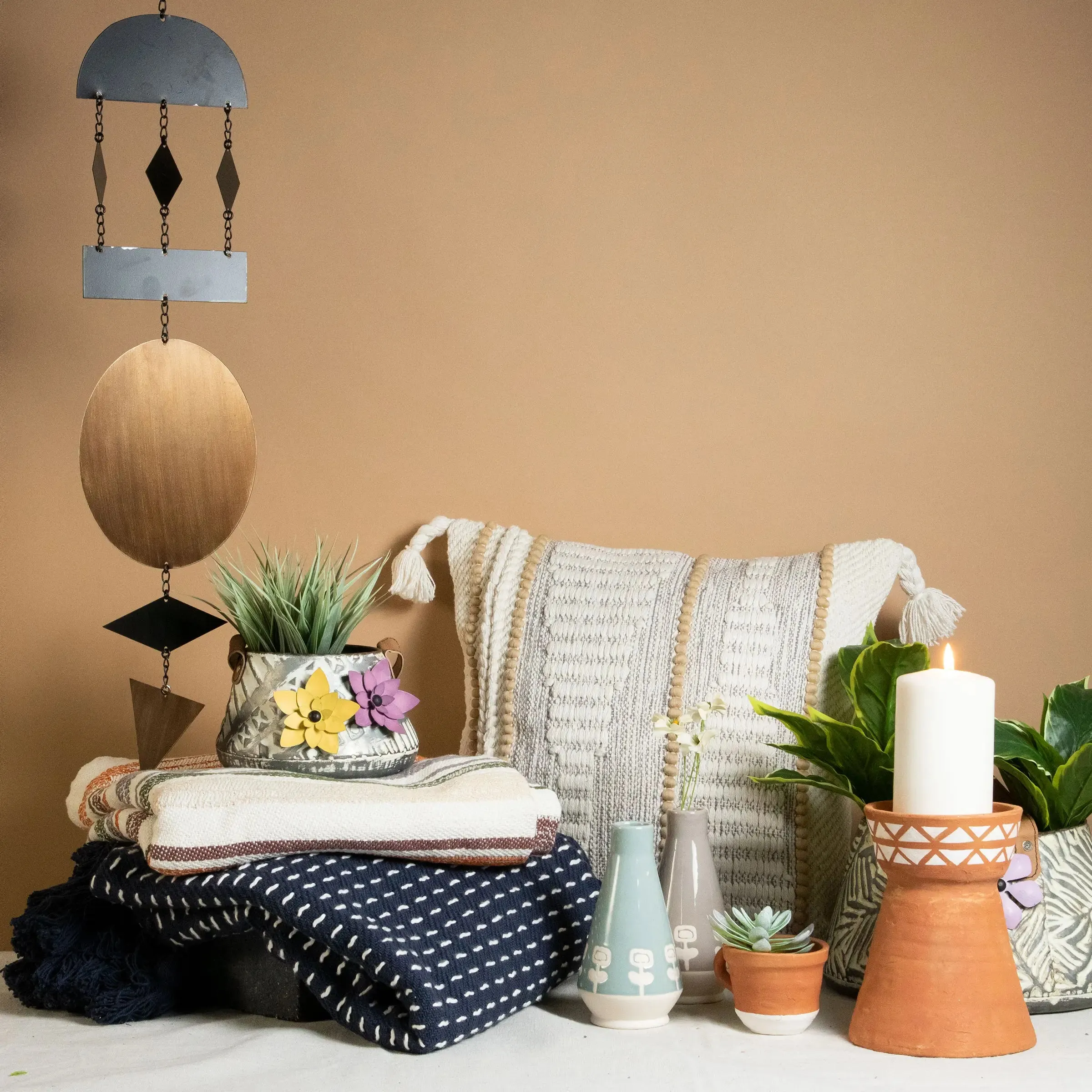 Geo Brass Wall Hanging
