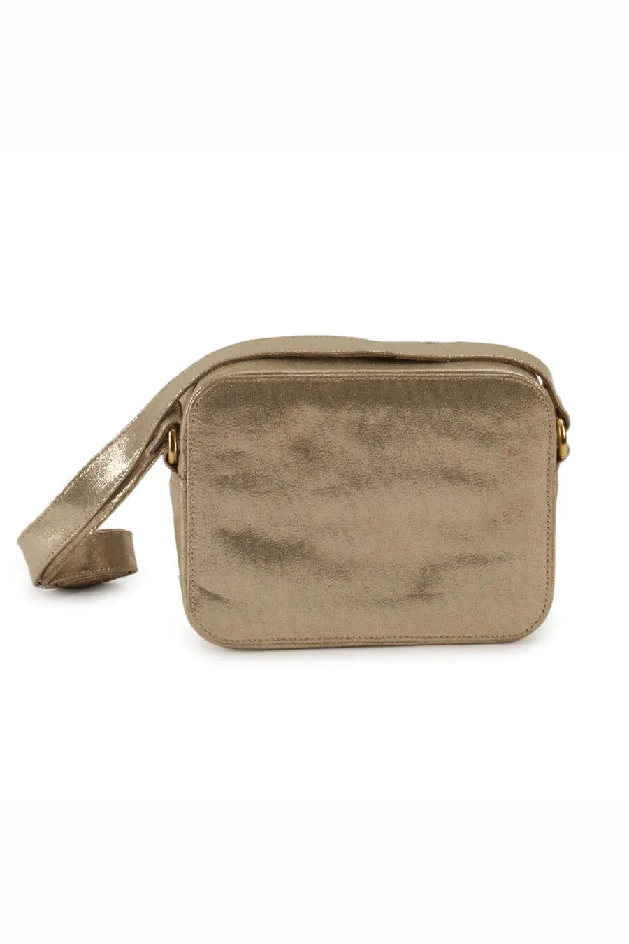 Gold Shell Embroidered Sling Bag