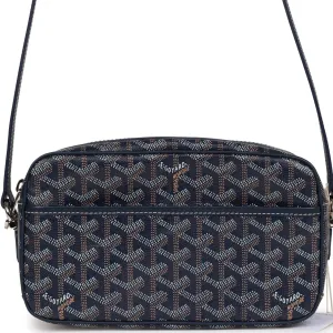 Goyard Goyardine Navy Cap Vert PM Bag Silver Hardware