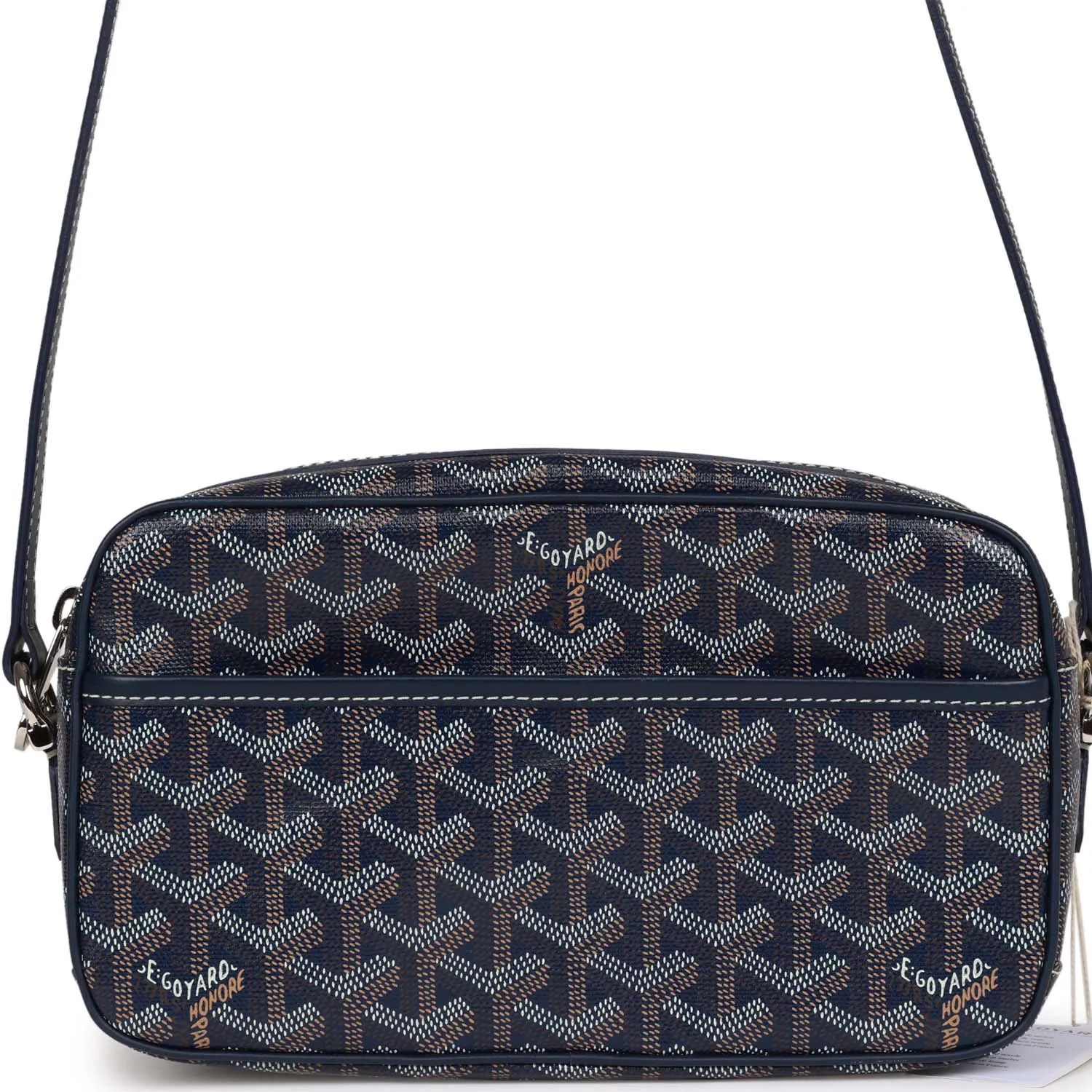Goyard Goyardine Navy Cap Vert PM Bag Silver Hardware