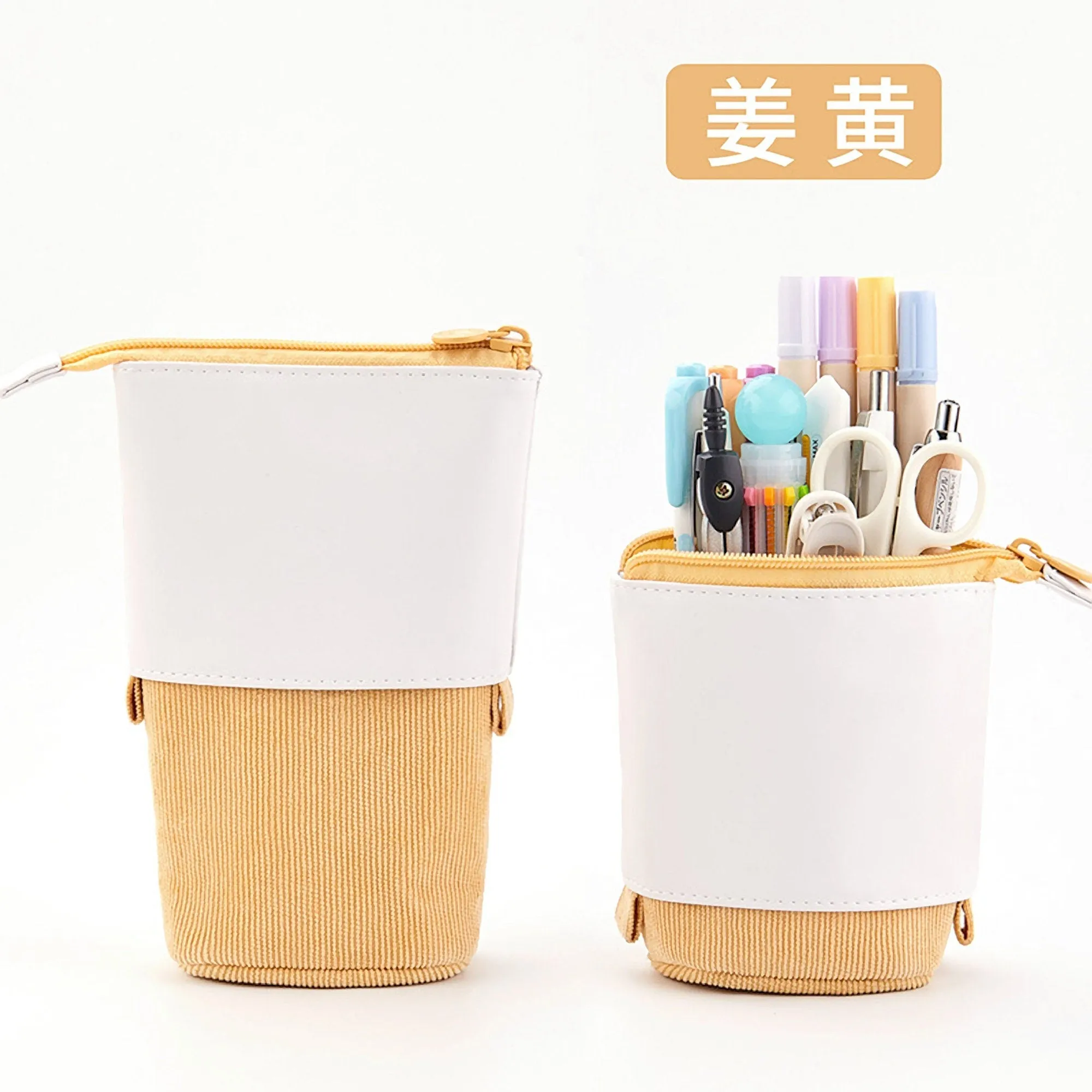 GREEN Retractable Standing Pen Case Pencil Case Retractable Case Storage Case Durable en Case | 185mm X 125mm X 85mm X 65mm
