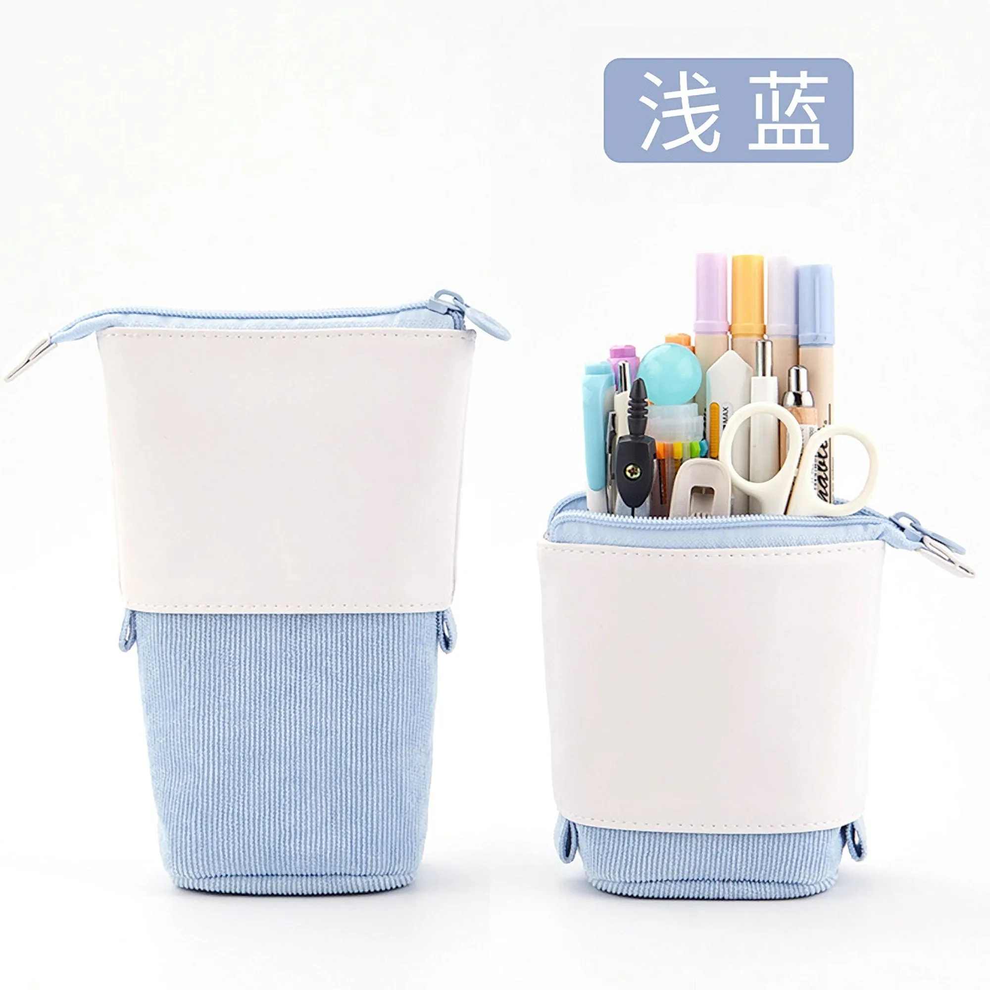 GREEN Retractable Standing Pen Case Pencil Case Retractable Case Storage Case Durable en Case | 185mm X 125mm X 85mm X 65mm