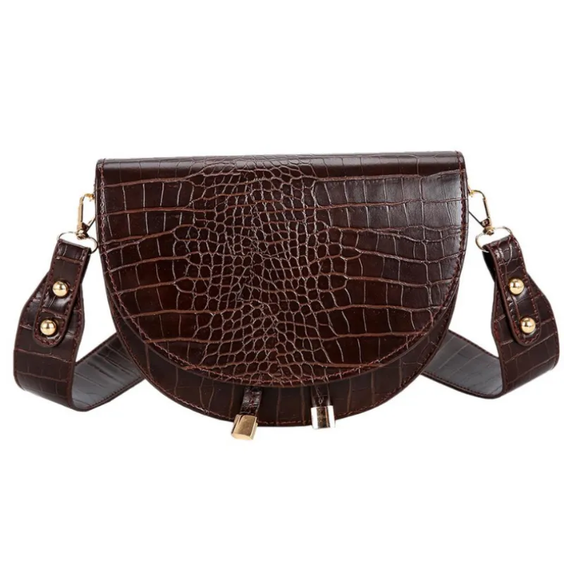 Half Moon Faux Leather Crossbody Bag