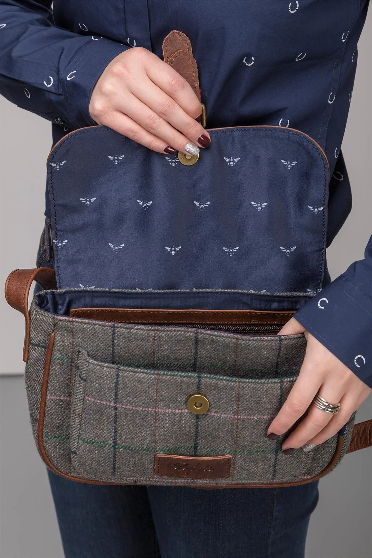 Heather Tweed Shoulder Bag