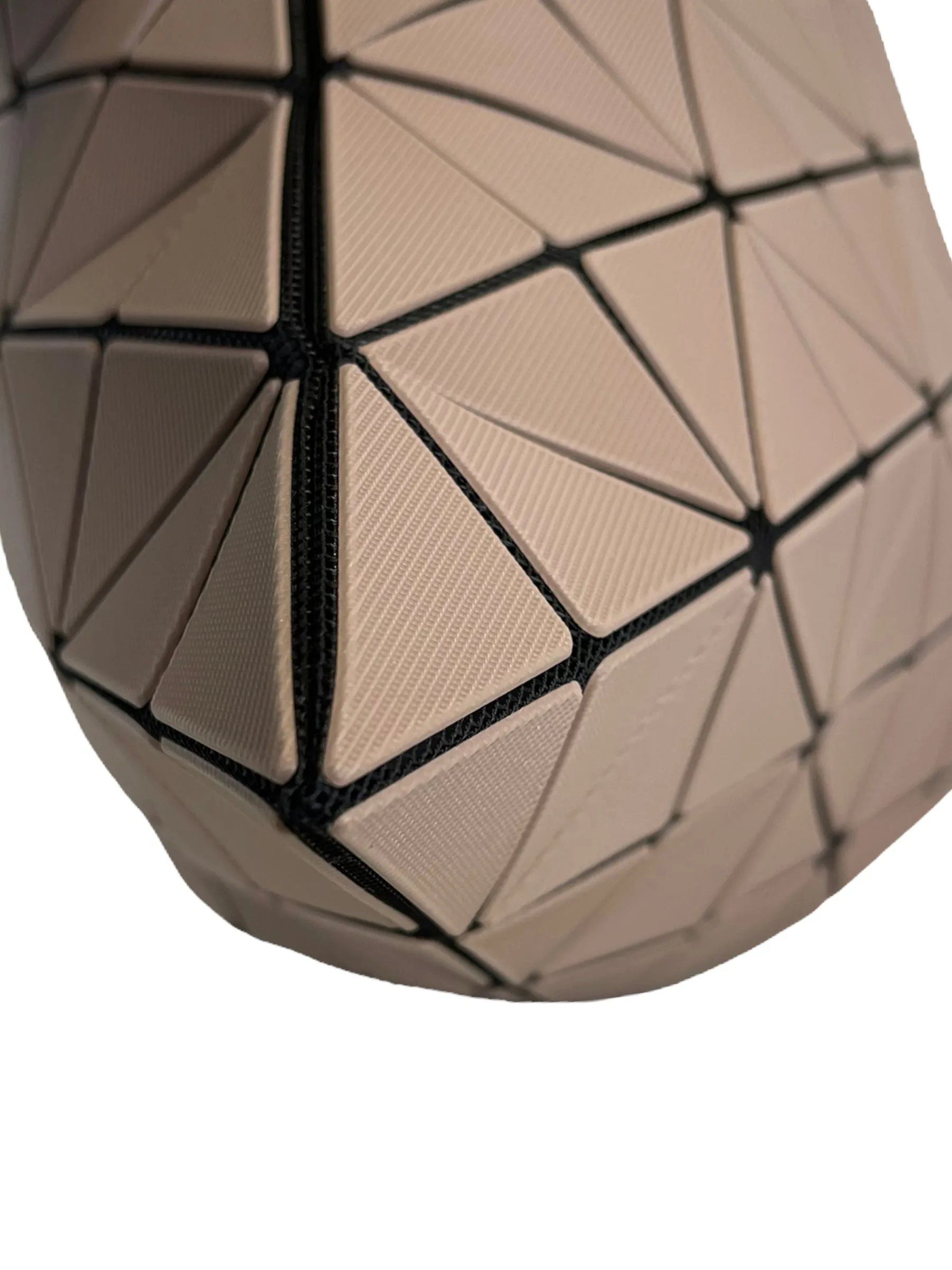 Issey Miyake Taupe Lucent Geometric-Pattern Tote