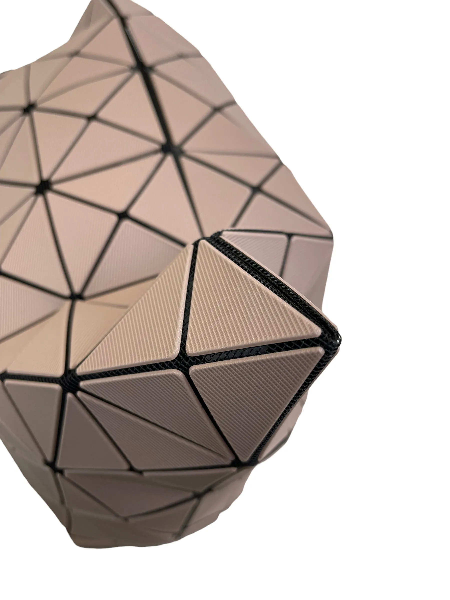 Issey Miyake Taupe Lucent Geometric-Pattern Tote