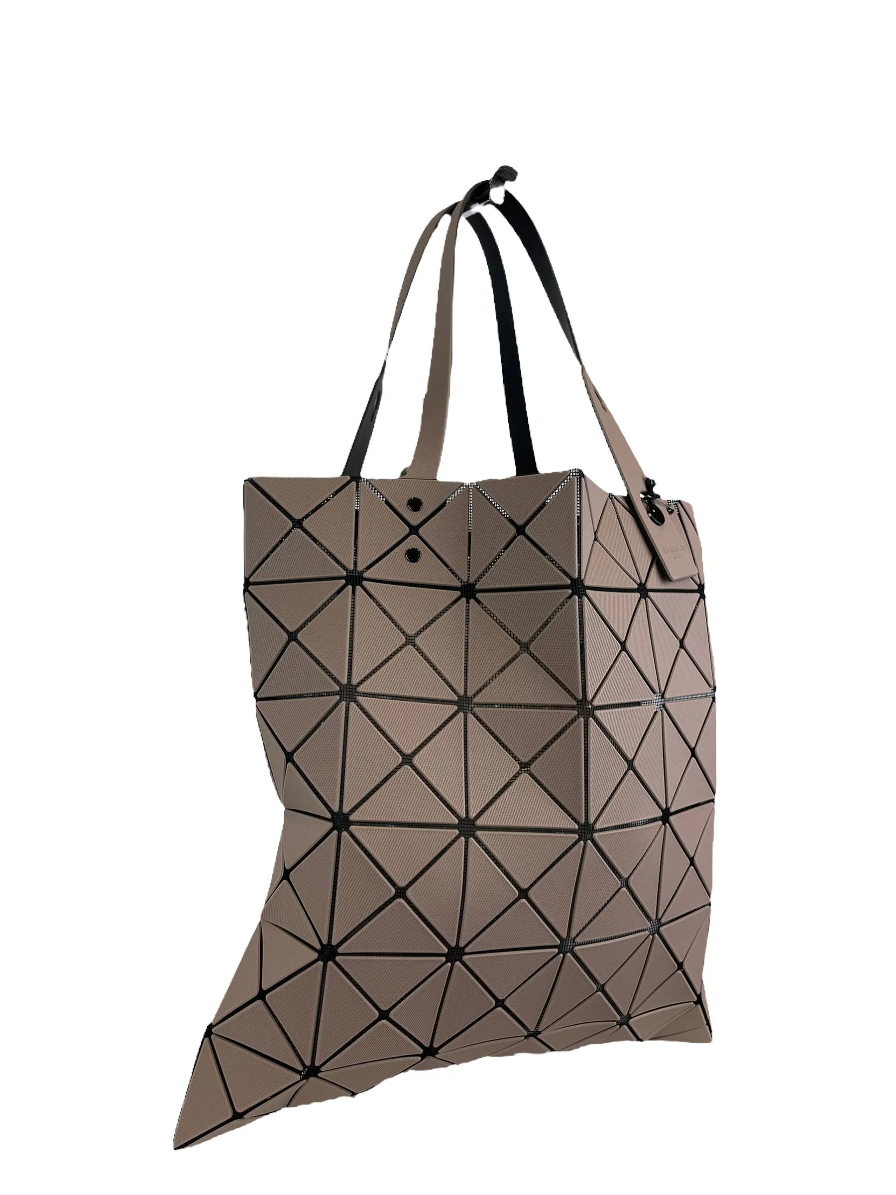 Issey Miyake Taupe Lucent Geometric-Pattern Tote