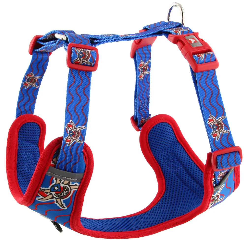 Jibaro Vejigante Mask Dog Harness | Perrandeo Jibaro Pawtriotico Collection
