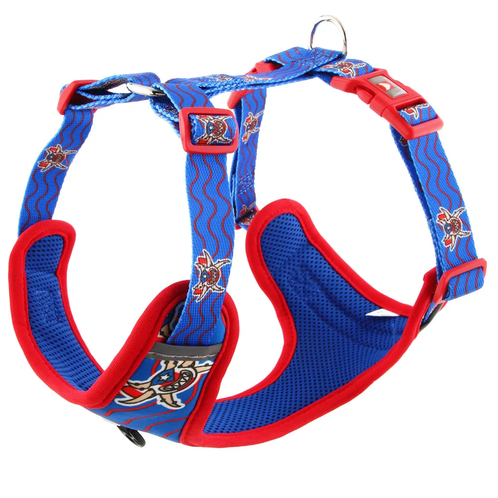 Jibaro Vejigante Mask Dog Harness | Perrandeo Jibaro Pawtriotico Collection