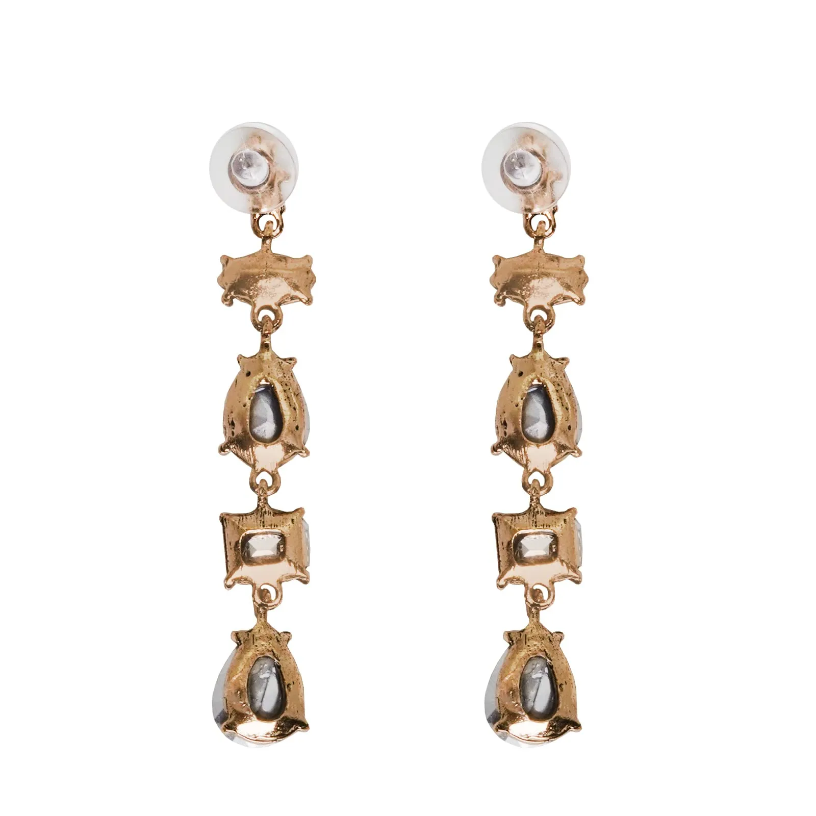Joker & Witch Lucent Nude Crystal Drop Earrings for Women