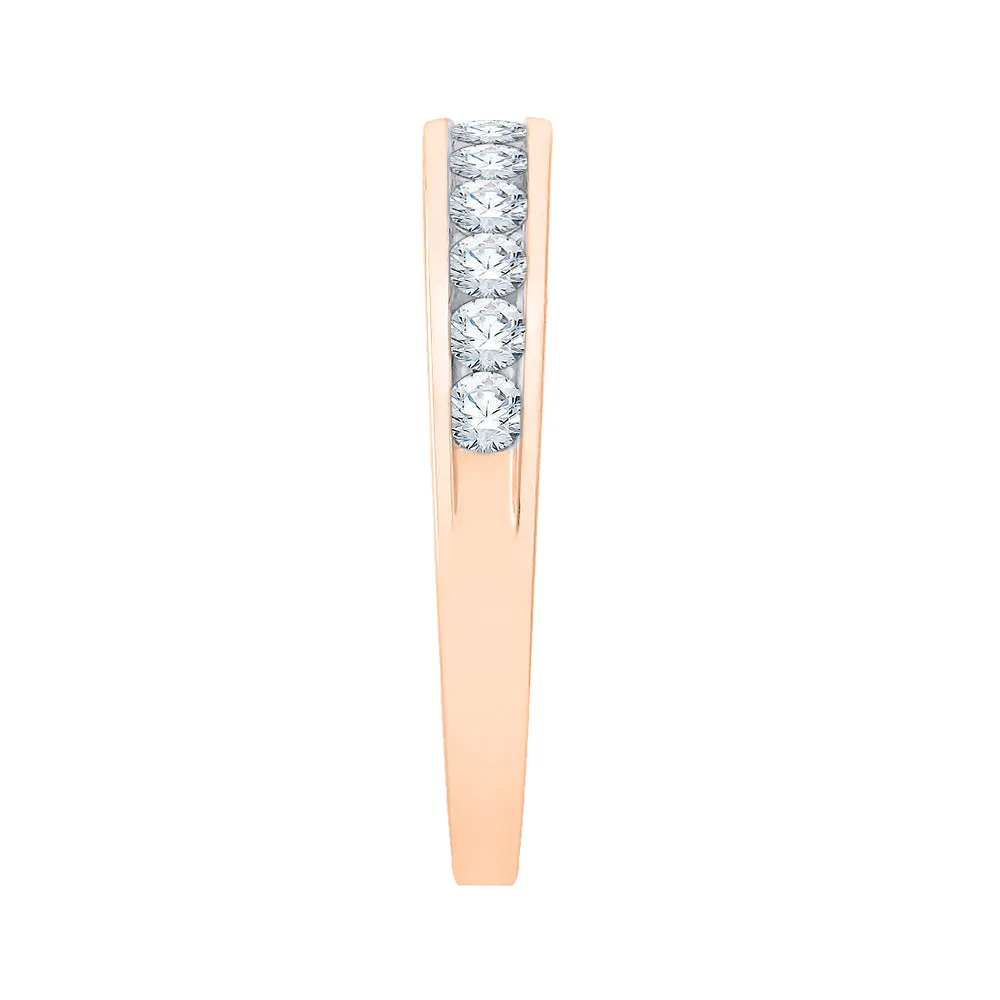 KATARINA Channel Set Diamond Wedding Band (1 cttw)