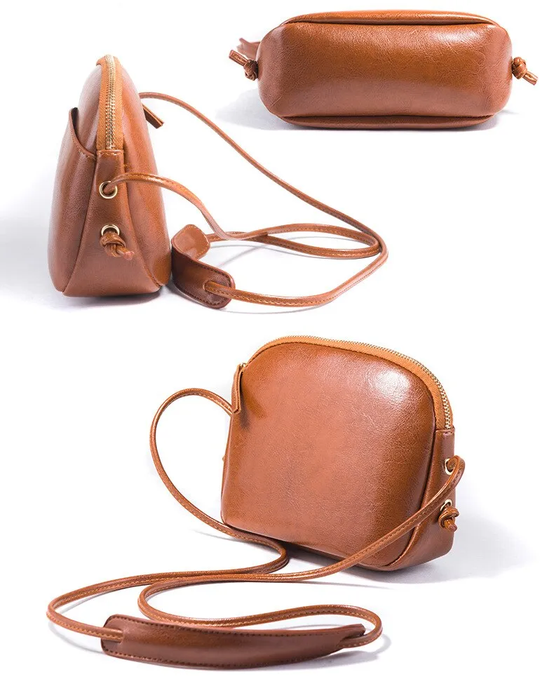 Korean version mini shell women shoulder messenger bag mobile phone bag girls Crossbody Bag PU leather Female Clutches Wallet