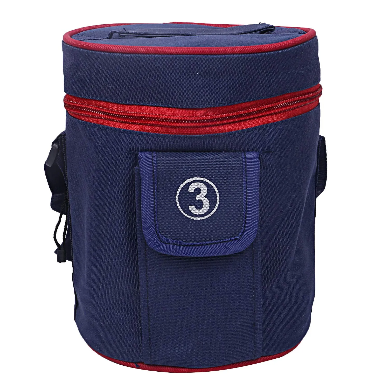 Kuber Industries 2 Piece Canvas Lunch Bag, Blue (Suitable for 3 Compartment)-CTKTC25998