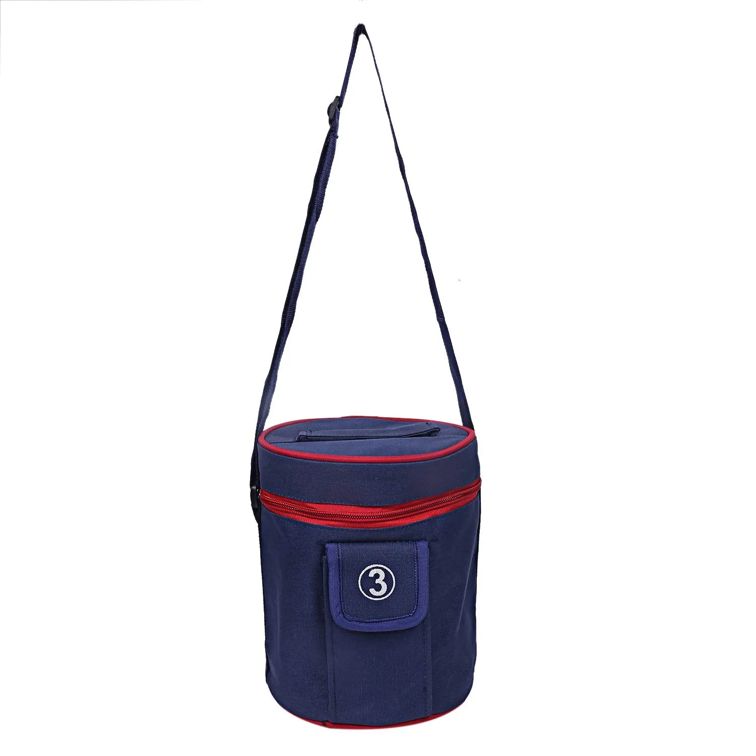 Kuber Industries 2 Piece Canvas Lunch Bag, Blue (Suitable for 3 Compartment)-CTKTC25998
