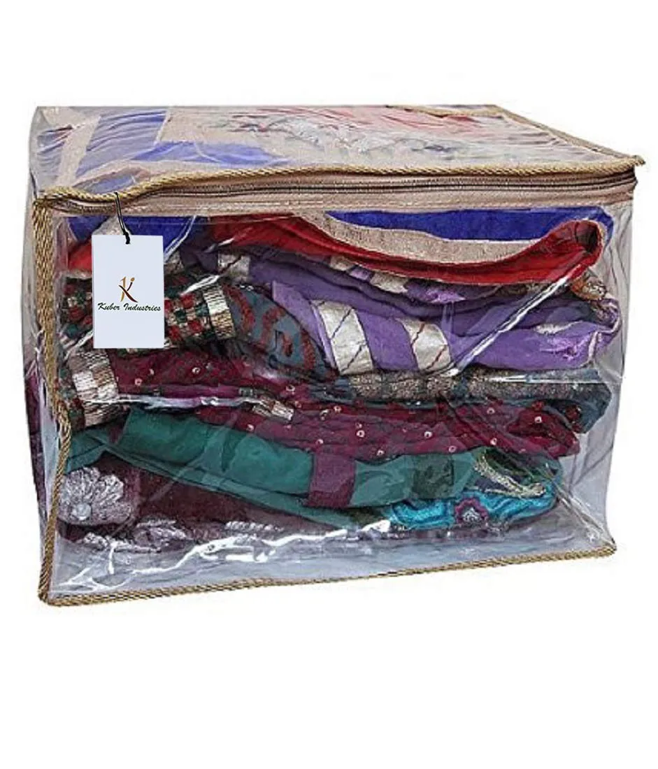 Kuber Industries PVC Saree Bag, Transparent (KI39), Standard