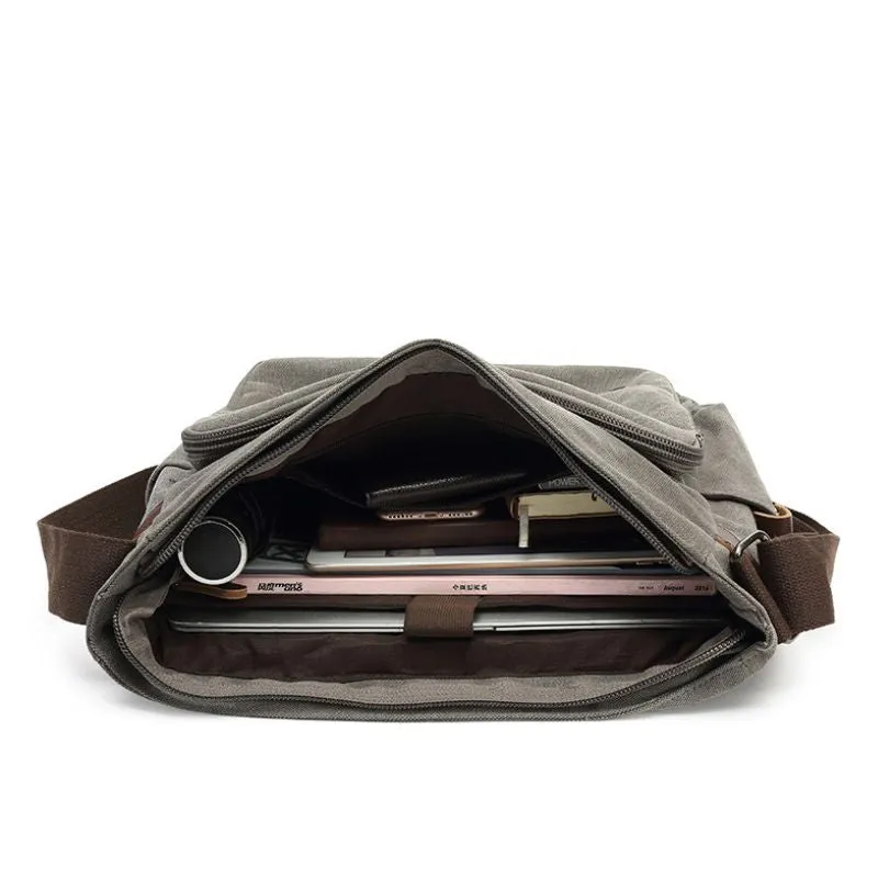 Large Canvas Messenger Bag