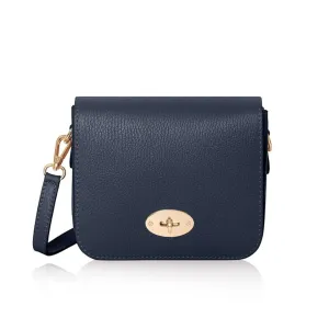Leather Crossbody Bag Navy