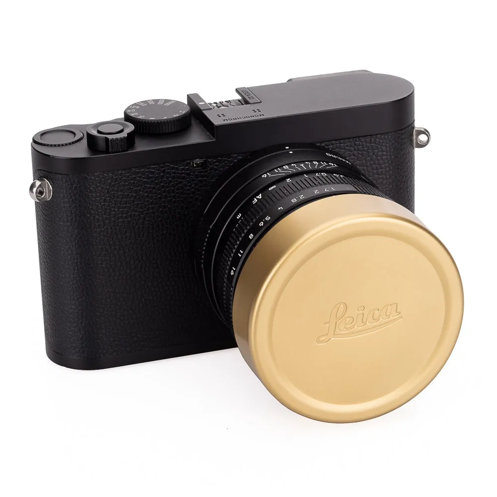Leica Q Lens Cap E49, Brass, Blasted Finish